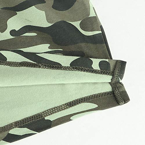 Palglg Mens Bodybuilding Shorts 3 Inch Inseam Drawstring Closure Cotton Camouflage Green M #TOP3