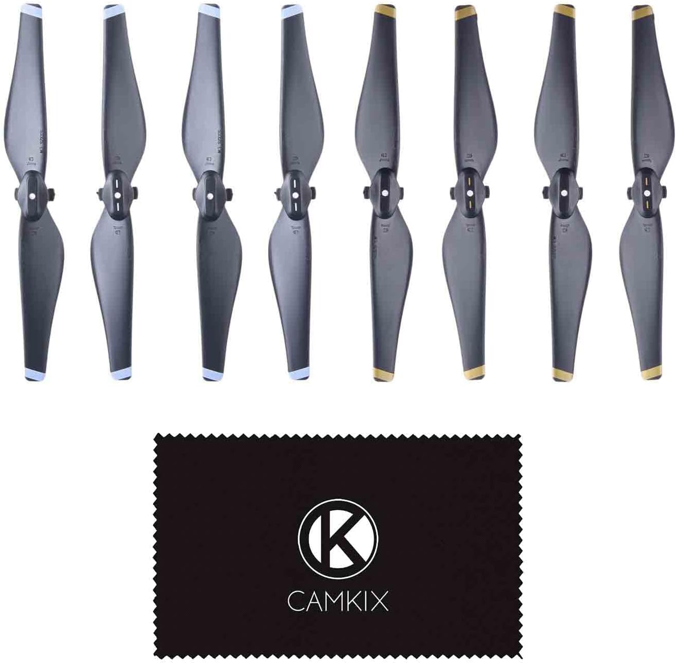 CamKix Replacement Propellers Compatible with DJI Mavic Air - 4 or 8 Blades (Black) (2 Sets of 8 Blades)