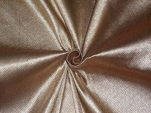 Tissu brocart de soie précieux marron et or pour exprimer votre créativité unique