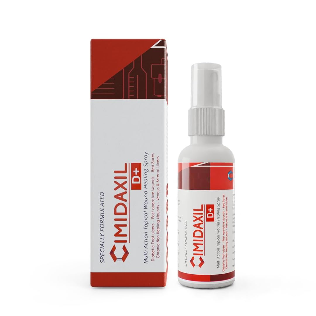 D+ Multi-Action Wound Spray | Wound Healing Spray for Diabetic Foot Ulcers, Bed Sores & Post-Operative Wounds | 50ml | Fast-Absorbing, Non-Irritant Formula-image-32