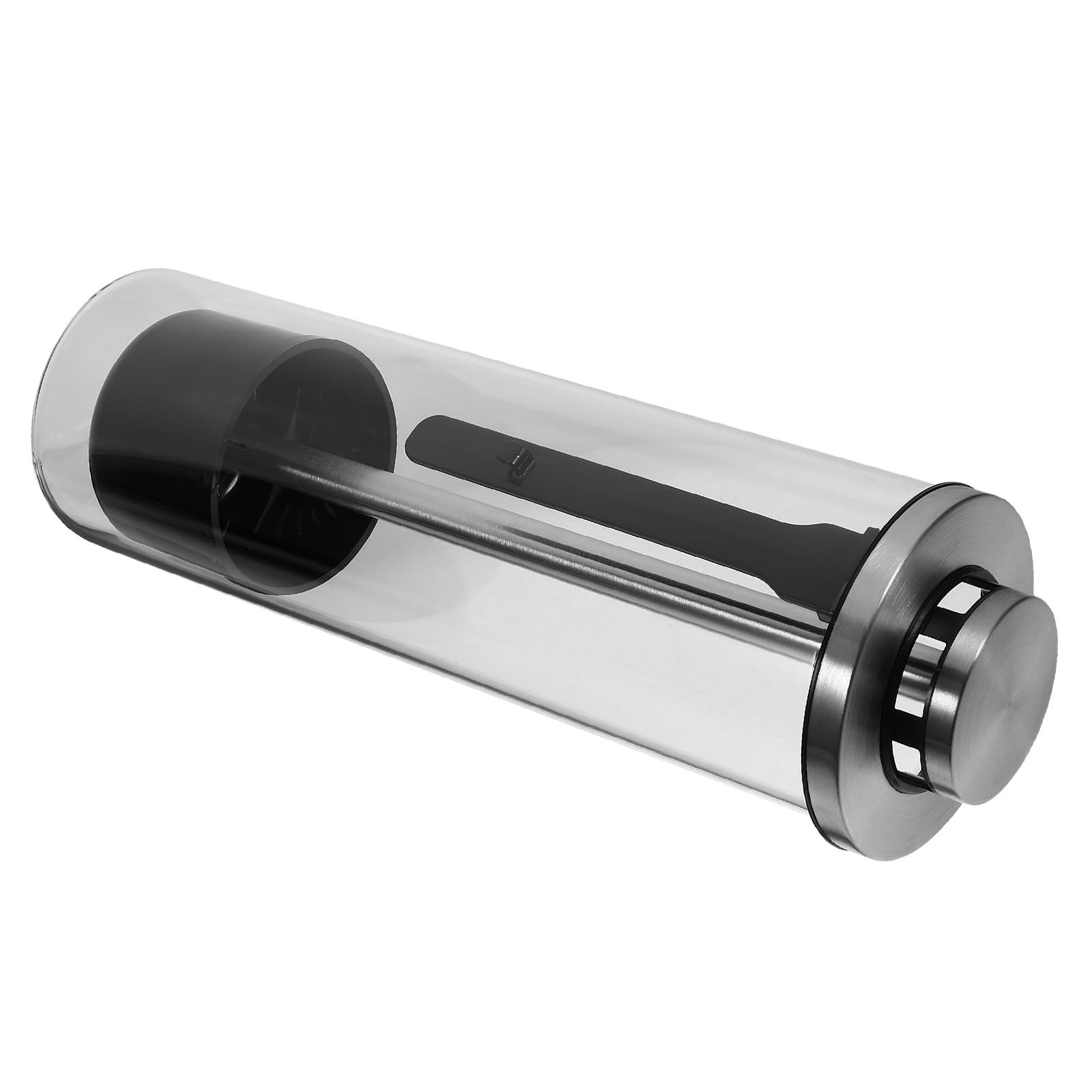 IMIKEYA Glas Strohhalmbehälter mit Deckel aus Borosilikatglas für Küche Großer Fassungsvermögen Stabile Verarbeitung Elegantes und Modernes Design für Täglichen Gebrauch