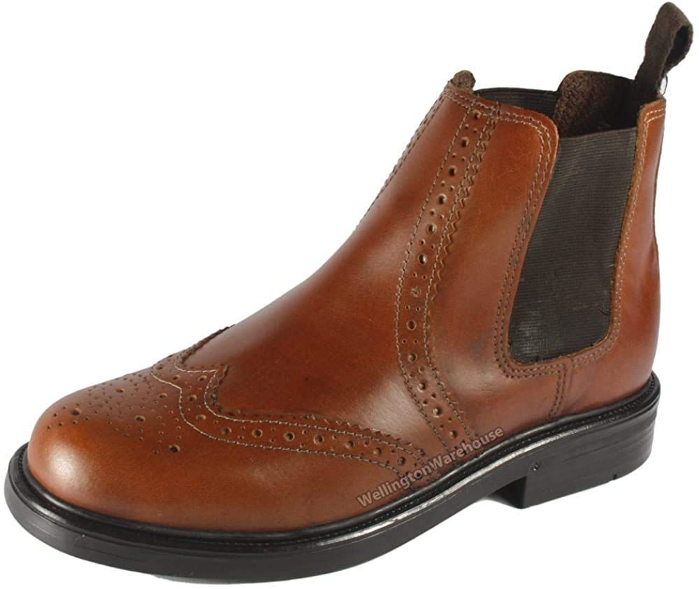 OaktrakAppleby Kids Black Leather Brogue Dealer Jodhpur Boots