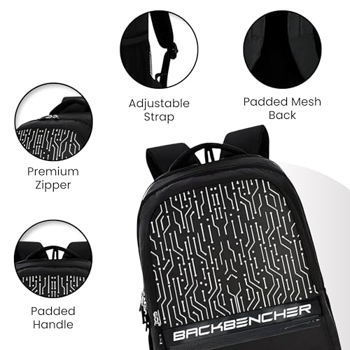 Image of HACKER Laptop Backpack for Men & Women | Stylish & Printed Backpack | Durable School, College & Office Bag | Spacious Travel Backpack with Padded Laptop Compartment & Adjustable Straps