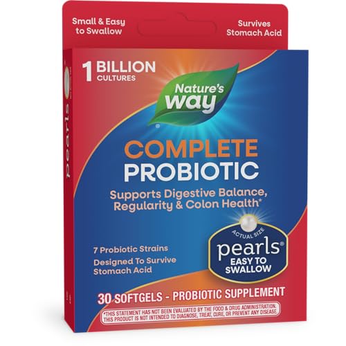 Nature´s Way Probiotic Pearls® Complete Digestive Health 30 softgels | Probiotic Pearls® Salud Digestiva 30 cápsulas blandas