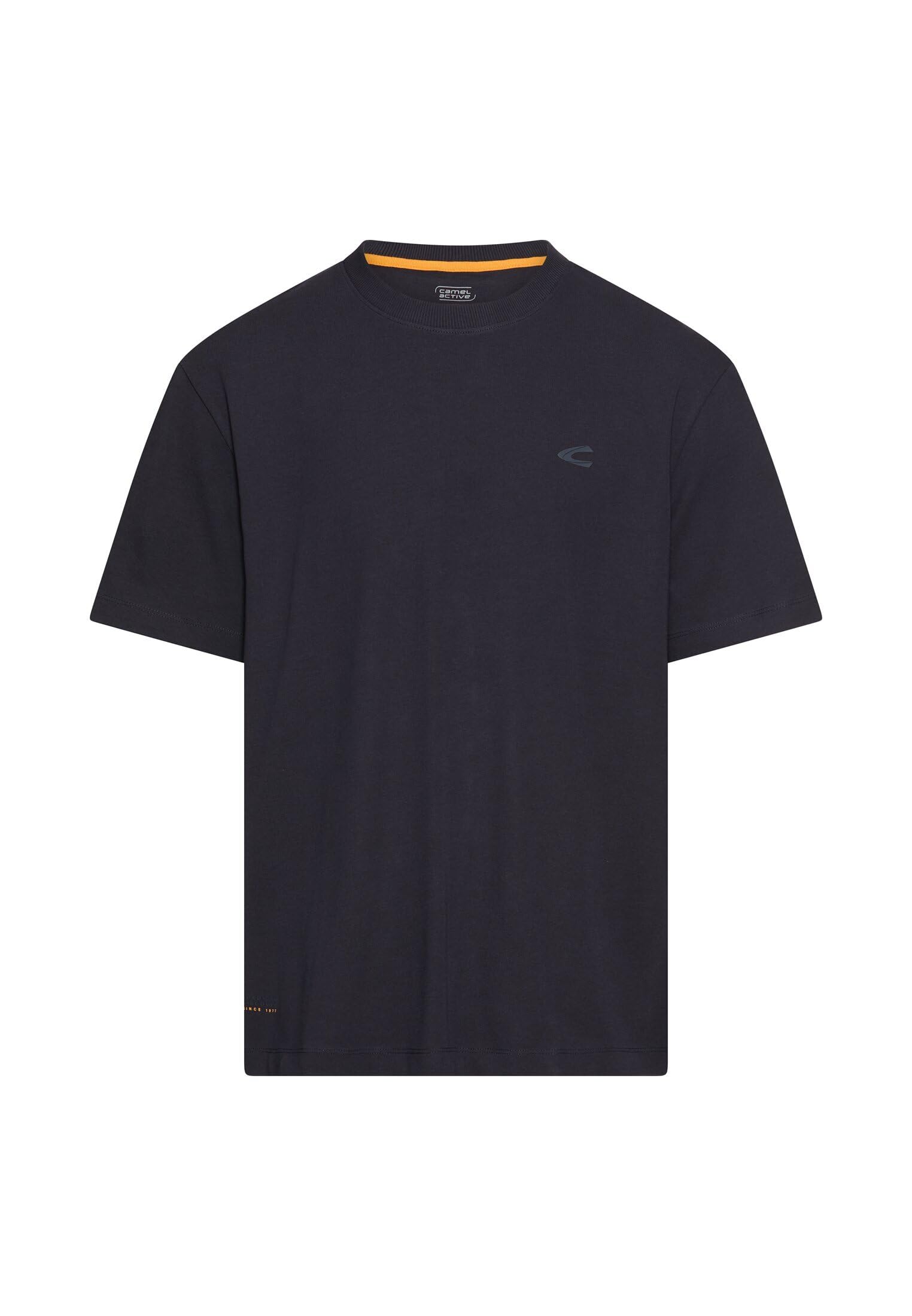 camel active Herren Oversized T-Shirt aus Organic Cotton | T-Shirt mit Rundhalsausschnitt aus reiner Bio-Baumwolle im Relaxed Fit - stabil und nachhaltig - pflegeleicht
