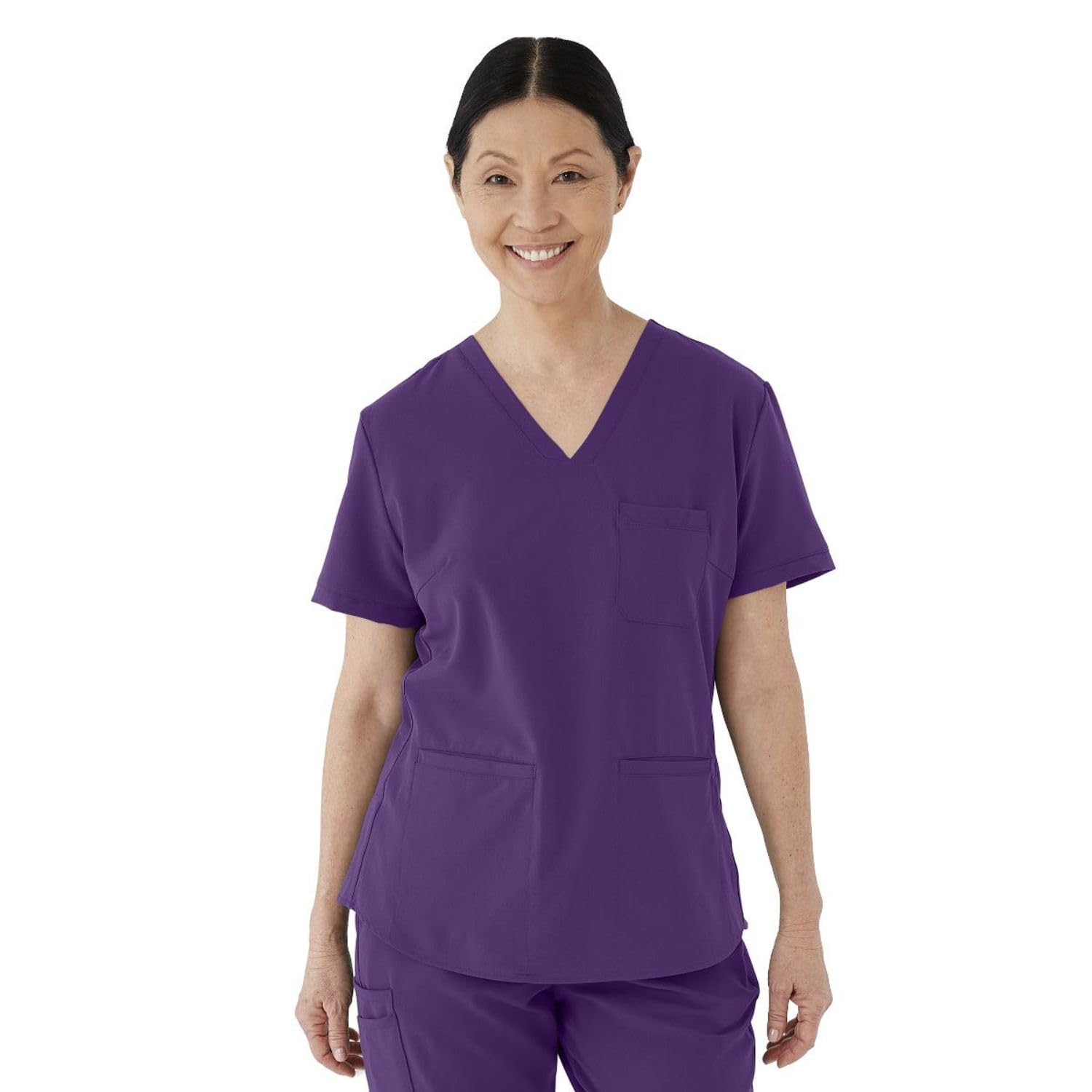 Medline Lexington AVE Women's Scrub Top, Teal, Size Medium, Each