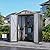 Vigo huseeo 5x3x6FT Outdoor Storage Shed, Galvanized Steel Garden Shed with Lockable Door & Window, Waterproof Metal Tool Storage for Garden, Backyard, Patio, Lawn(Peak Roof)