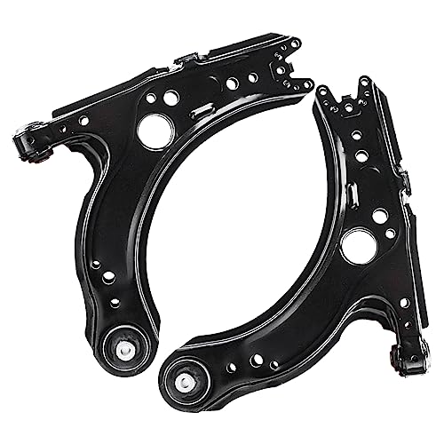 Image of Detroit Axle - 6pc Front End Control Arms Kit for Volkswagen 1998-2010 Beetle, 1999-2005 Golf Jetta, 2 Control Arms 2 Ball Joints 2 Tie Rods Replacement