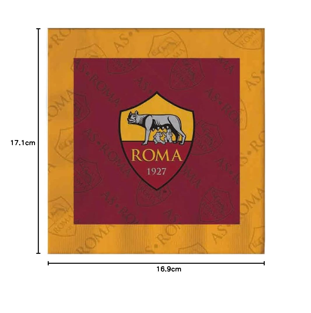 BIGIEMME SRL 20 Tovaglioli in Carta AS Roma