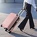 TANTOMI Koffer Groß, 28 Zoll Hartschalenkoffer, Trolley, Leichter ABS-Rollkoffer, Reisekoffer mit 4×360°-Rollen, 3-Stelliges Zahlenschloss (Rosa Gold, 95L)