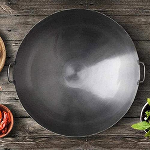 Wok de hierro fino con mango de acero inoxidable miniatura 4