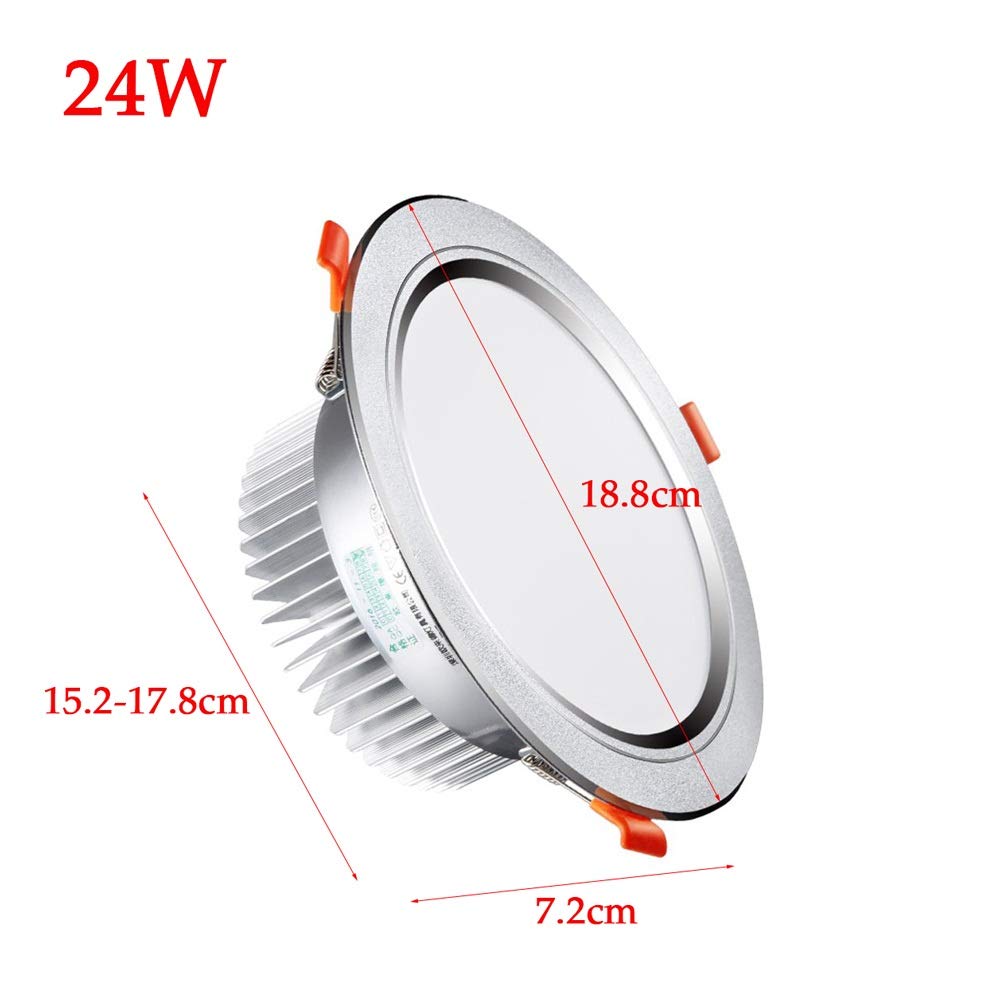 3W/5W/7W/9W/12W/18W/24W 86- Szeroka, Ciśnieniowa, Aluminiowa, Wpuszczana Lampa Sufitowa Led Do Domu, Oświetlenie Wewnętrzne, Dekoracja, Reflektor, Akrylowy, Met