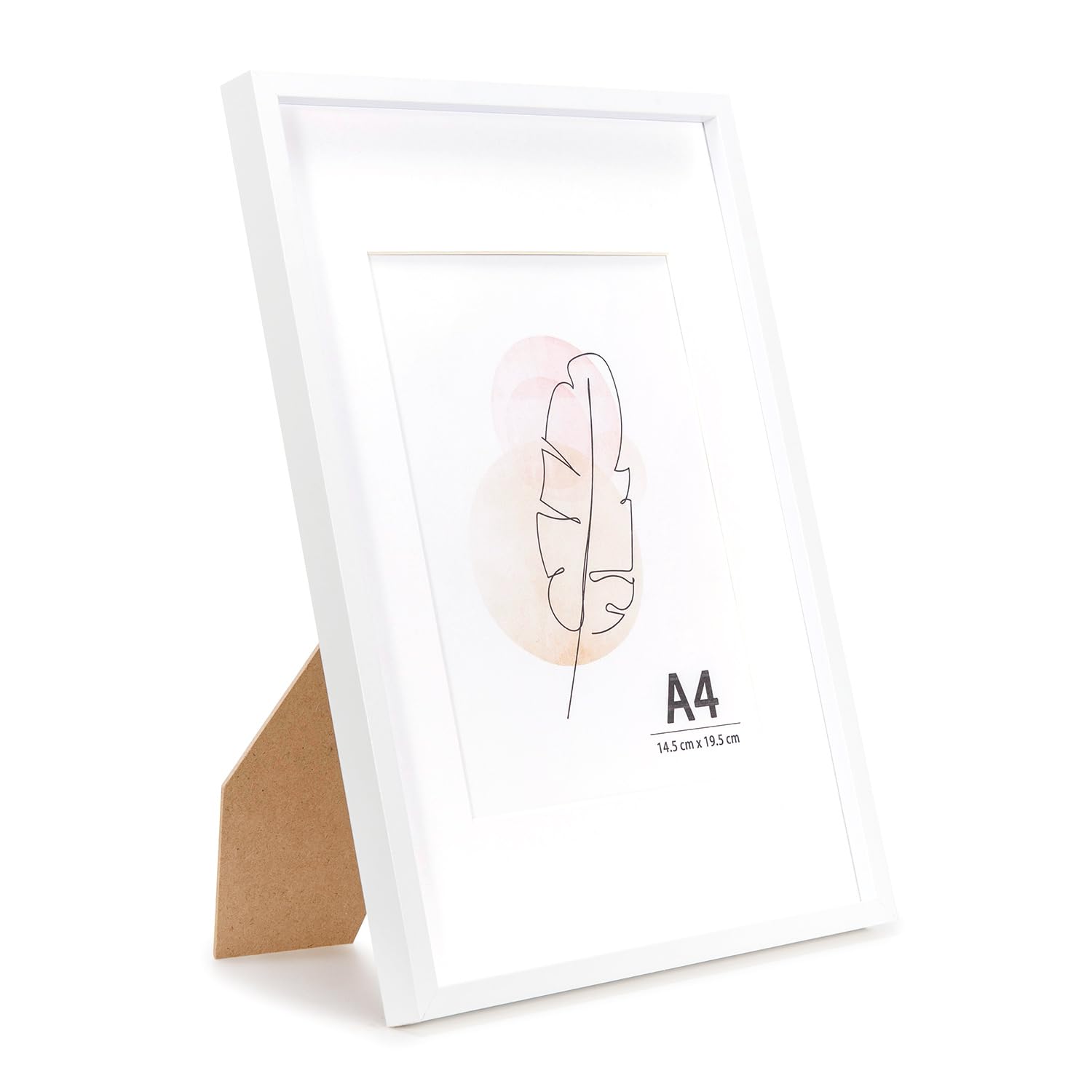 Kaiwin White Picture Frame For Wall & Desk Display (, A4 (1 Pack))