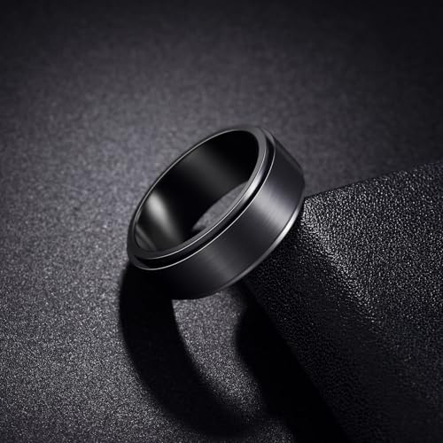 Mens Fidget Rings Anxiety Rings for Men Womens Chain Spinner Rings for Adults Titanium Steel Rings4