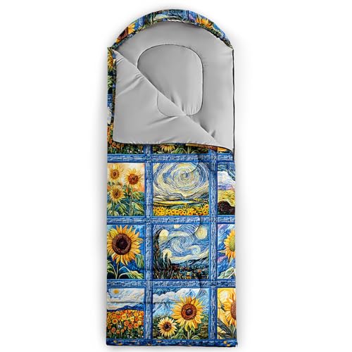Image of QOOMO Ball Flower Camping Sleeping Bags,3 Season Warm & Cool Weather,Lightweight,Waterproof Sleeping Bags for Adults & Kids,Traveling,and Outdoors,Camping Gear Equipment