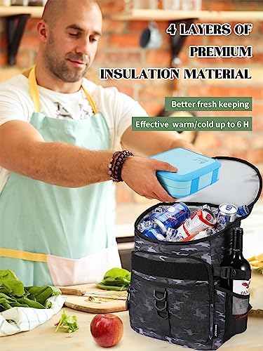 JOYHILL Backpack Cooler, Tactical Insulated Large Capacity Lunch Bag Suitable for Women Men Camping Hiking Picnics Beach