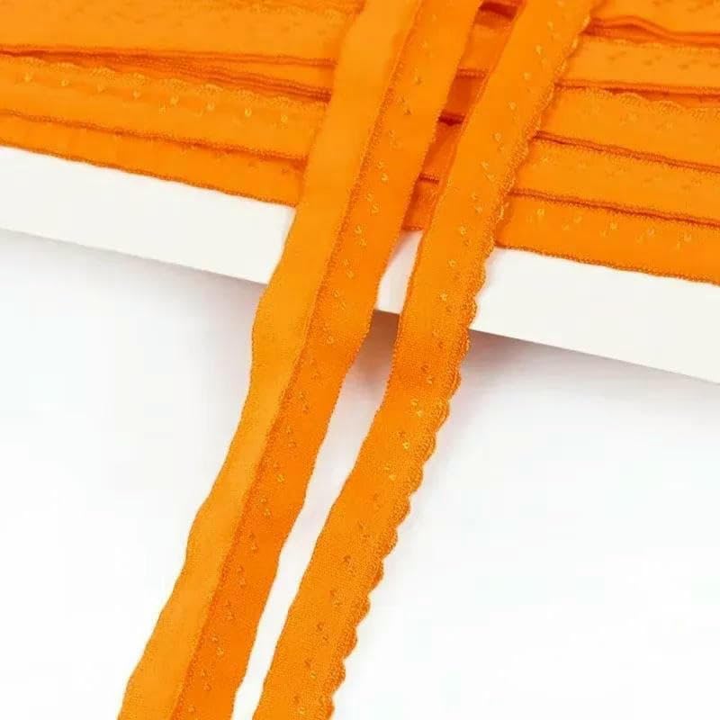 Elastyczna taśma nylonowa, Polyester Bra Underwear Sewing Elastic Band Multicolor 11mm 20-100 meters(Orange 11mm,50Meters)
