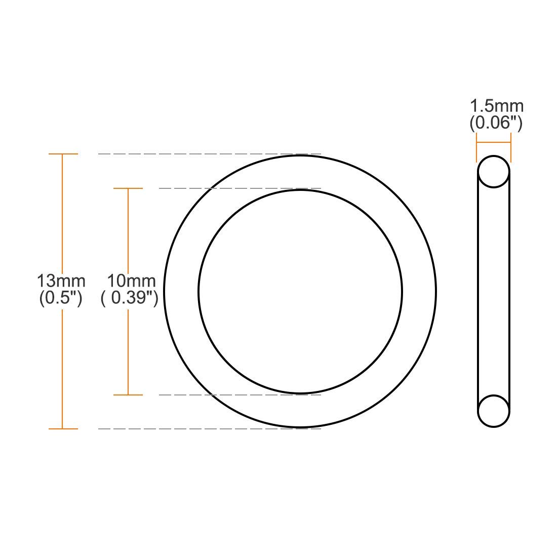 XYWHPGV O-ringen van fluorrubber, 54 mm OD 47 mm ID 3,5 mm Breedte FKM- afdichtingspakking voor sanitair voor voertuigmachines, groen, pak van 10(5faee d3762 d0b90 e1a80 3b166 a43a8