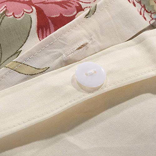 Brandream Luxurious Duvet Cover Queen Size Bedding Set Floral Duvet Quilt Cover Set Printed Chinoiserie Peony Asian Style Home Collections 800TC Egyptian Cotton Bedding Set Pieces - image 6