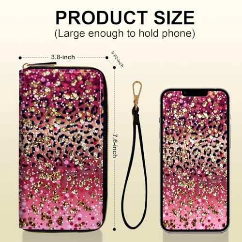 Long Wallet for Women, PU Leather Wristlet Wallet with Zipper Credit Card Holder Business, Stylish Travel Wallet3