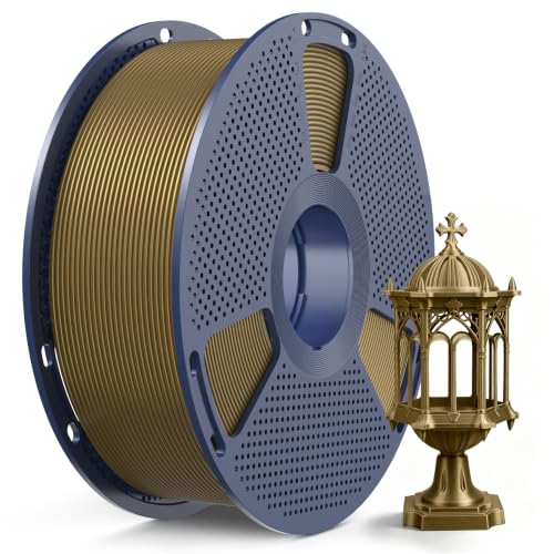 Image of SUNLU PLA Metallic 3D Printer Filament 1.75mm, (PLA Metal Brass Gold) | Smooth Metal-Like Shiny Surface, Great Easy to Print for 3D Printers, Dimensional Accuracy + /- 0.02mm