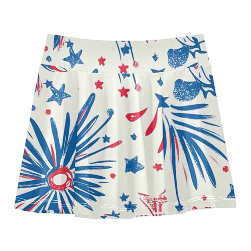 Girls Athletic Skirts with Built in Shorts Flowy Girl Golf Skirt Skort Kids with Pockets