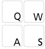 Online-Welcome English US Keyboard Stickers Transparent Background Black Letters for PC Computer Laptop Keyboards