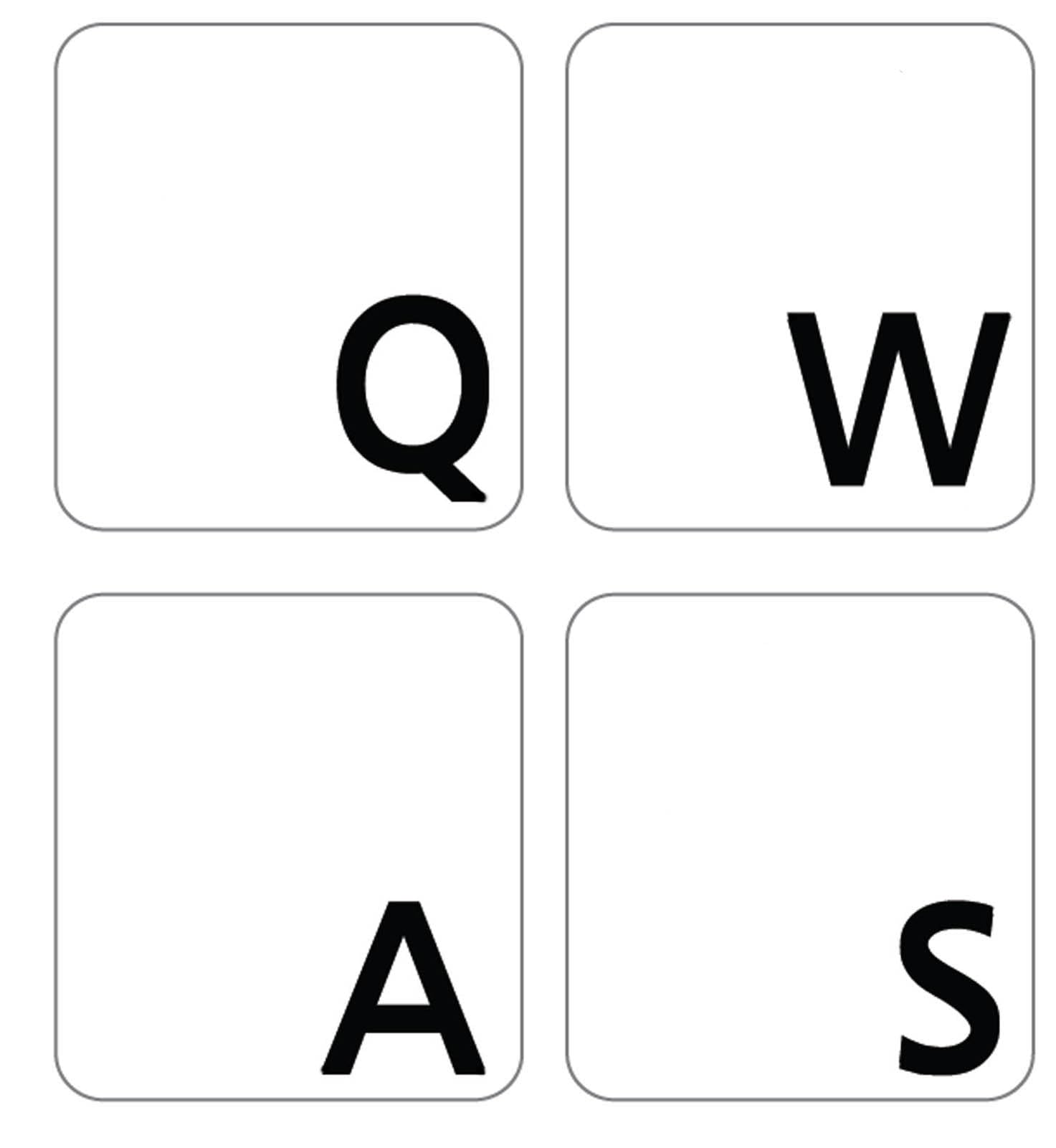 Pegatinas para teclado inglés EE.UU. transparentes, ideales para estudiar o trabajar en PC