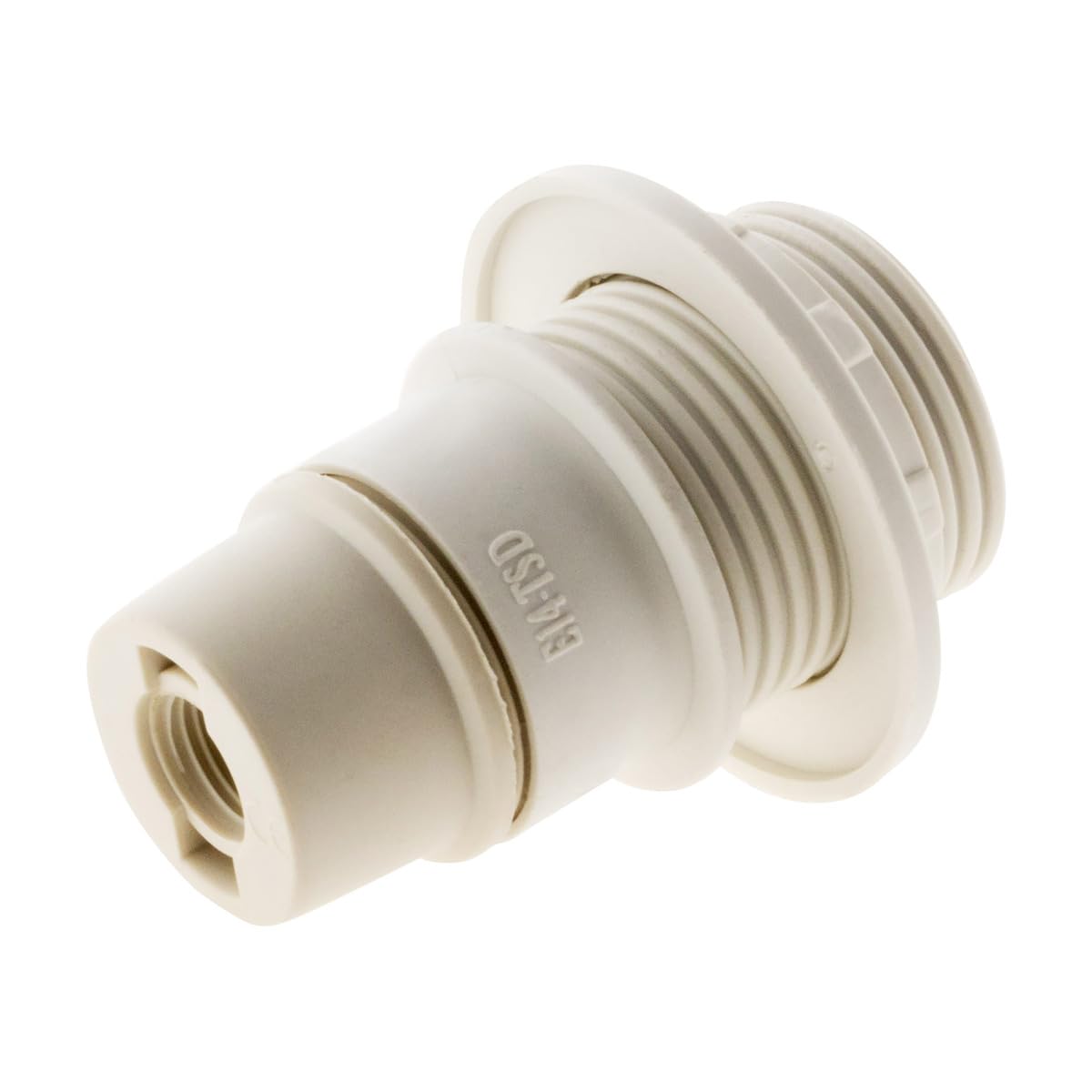 Zenitech - Oprawka Lampy E14 z Prostym Pierścieniem Noname 140712 - Biała - Gładkie Wykończenie - Maksymalne Napięcie 250V - Maksymalny Prąd 2A - Idealna do Oświetlenia Wewnętrznego - Łatwa Instalacja
