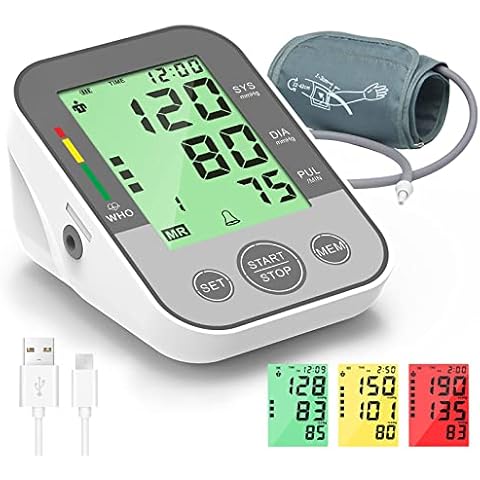 Blood Pressure Monitor - PANACARE Blood Pressure Machine with Large Screen Tri-Color Backlight, Voice Readout and Heart Rate Monitor,Home Blood Pressure Monitor with 22-42cm Extended Cuff Cover