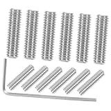 HIAKDOFT 12個 エレキギター用ブリッジサドル調整ネジ 六角レンチ付き 高耐久性滑らか表面 交換修理用パーツ