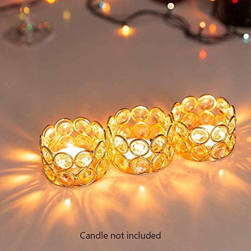 Vincigant V-CYLINDER-24S Silver Decorative Crystal Tealight Candle Holders Set Of 24 For Wedding Dinning Table Centerpieces,Gifts For Christmas New Year thumb #1