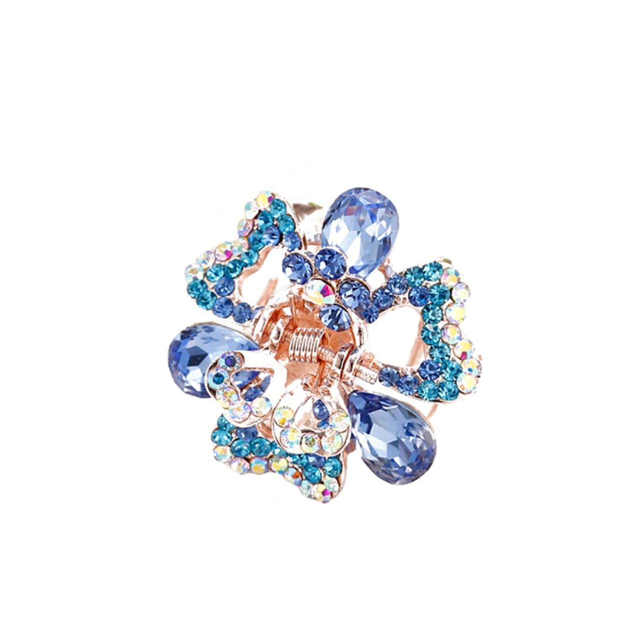 12pezzi Fermagli Per Cristallo e Metallo Design Piccolo Accessori Eleganti Per Donne e Ragazze Colori Rosa Blu e Blu Scuro