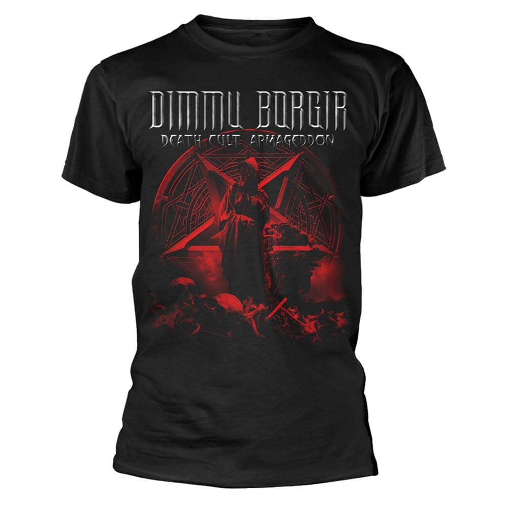 Plastichead Unisex Black Dimmu Borgir Death Cult Pentagram T Shirt L