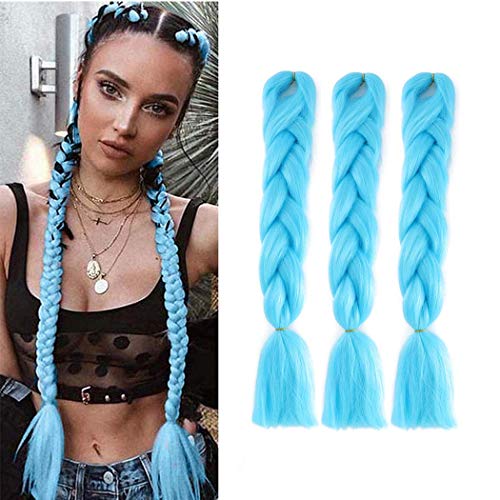 Evild Crochet Jumbo Braiding Synthetic Box Twist Braids Hair Extensions Kanekalon Twist Braiding Hair for Women and Girls(Pack of 3) (A31)
