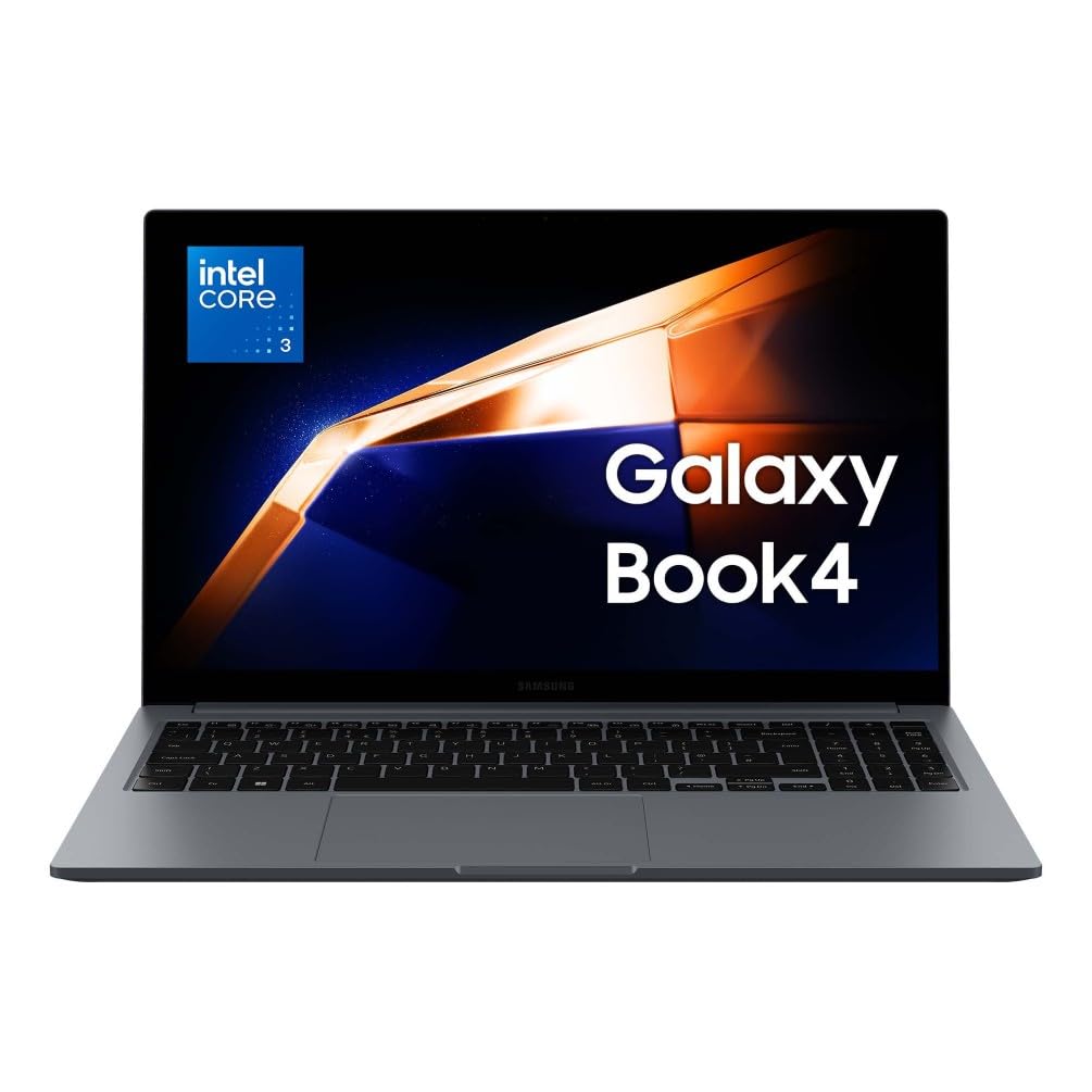 Samsung Galaxy Book4 Laptop 15.6" FHD Intel Core 3 8GB RAM 512GB Windows 11 Home Gray