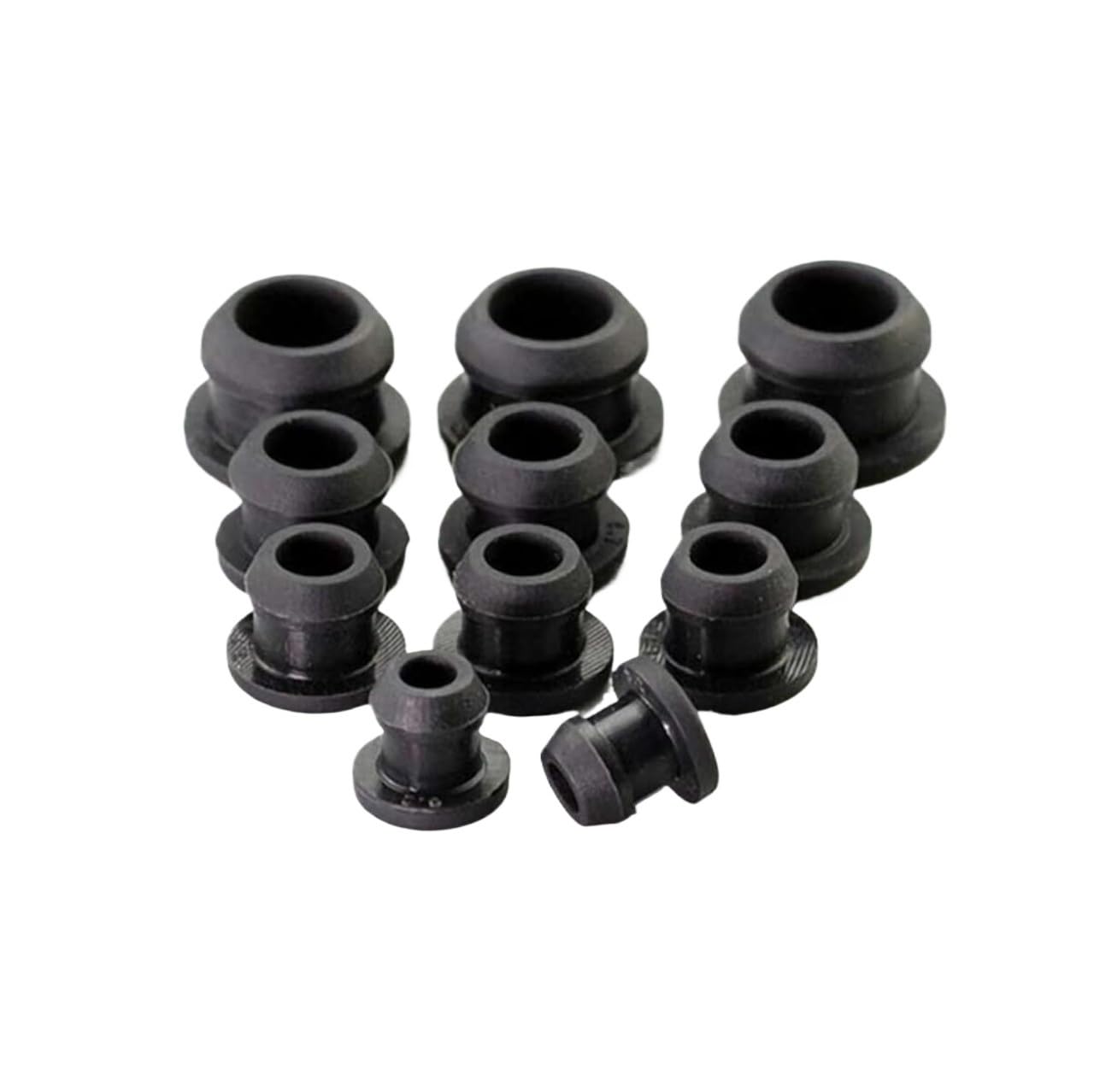 Plug Holes Silicone Rubber Hole Plugs Black 2.5mm To 50.6mm Pack Of 10(A 5mm)