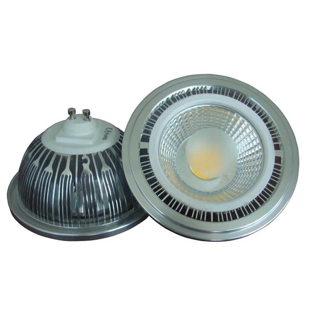 KJXP, Lot de 5, ES111 LED COB Spot 9W GU10/G53 AC85-265V AR111 LED Spot COB Lampes(Warm white,GU10 9W)