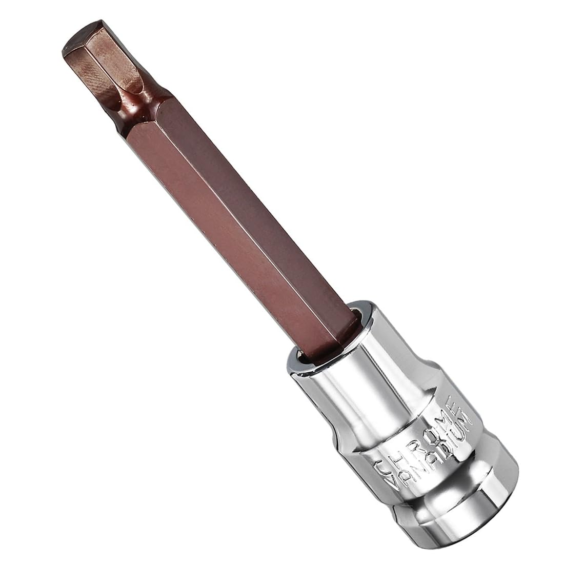 TA-VIGOR Hex Bit Socket, 1/2" Drive x H8 (8mm) Allen Key Socket, Premium S2 Steel Bits, Hex Bit with 100mm Length for Ratchet Wrench, Torque Wrench, Slide Bar, Impact Power Drills