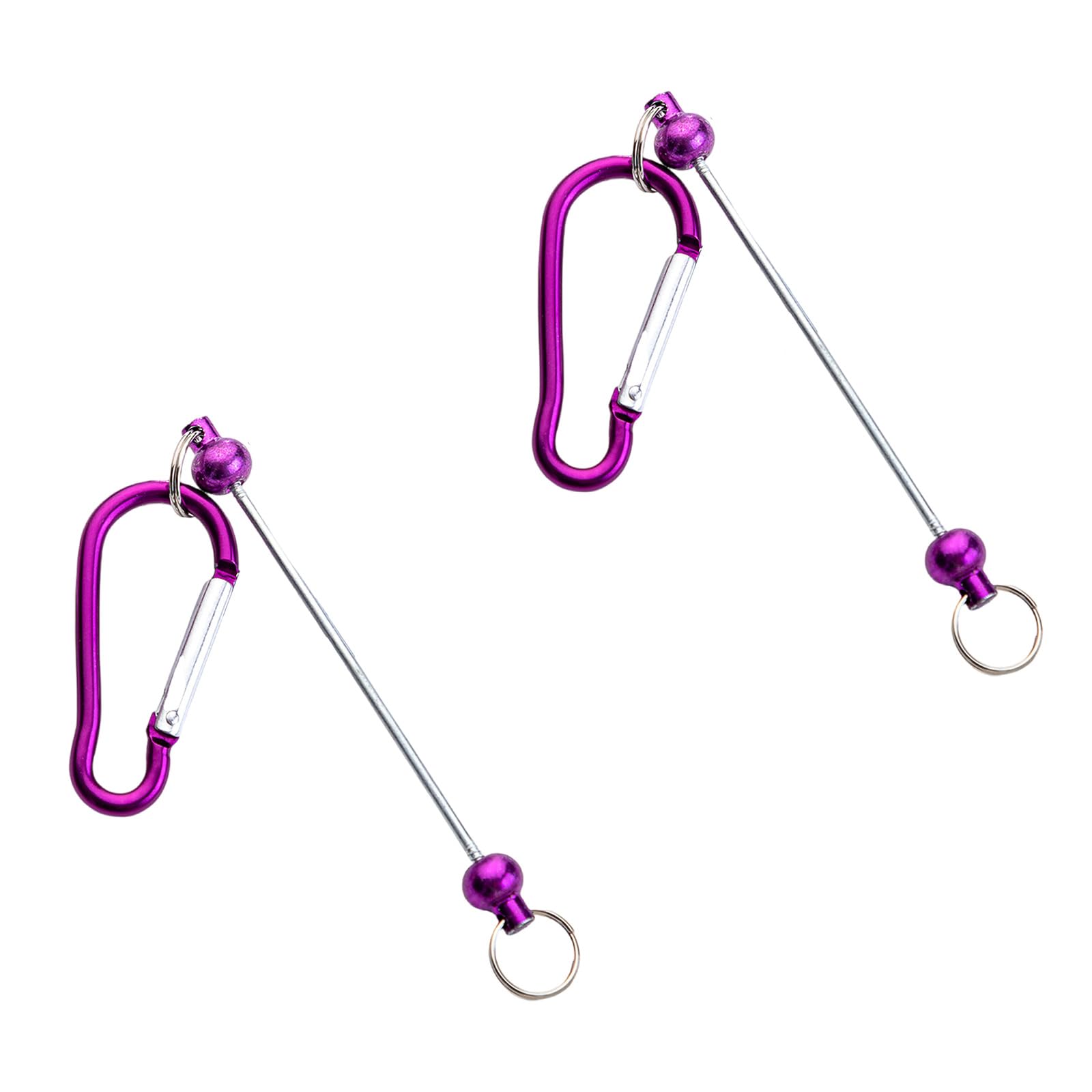 NEWFT Spring Beaded Carabiner Practical Backpack and Keychain Attachments Hanger