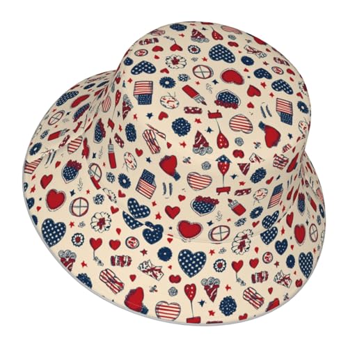 Image of Bucket Hat Double-Side-Wear Reversible Sun Hat Beach Travel Hiking for Women Men