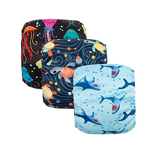 Image of CuteBone Dog Diapers Male Washable Belly Band for Male Dogs Wraps 3pcs a Pack DM28XL