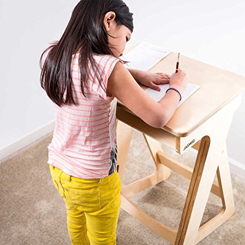 Image of My First Standup Kids Desk, Teach Healthy and Active Study Habits Early, The Desk That Grows Up with Your Kids, Suited for Ages 6 to 12 Years, Easy No-Pinch Adjustments in 1.5 inch Increments