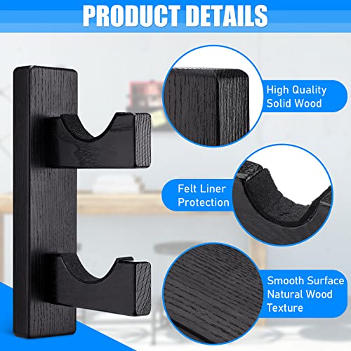 Tobwolf 2Pcs Double Deck Baseball Bats Display Wall Mount Rack For 2 Bats, Baseball Bat Display Holder Horizontal Hanger With Felt Liner, Softball Bat Bracket Stand For Sports Memorabilia Collectible #TOP1