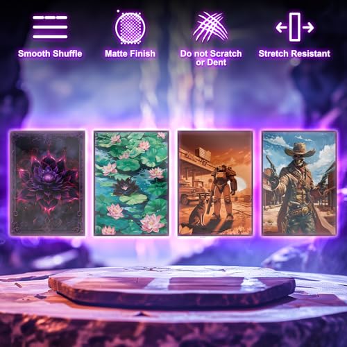 Image of MTG Card Sleeves 100CT (Crimson Black Lotus), Matte Art Card Sleeves, Matte Back & Clear Front, 66x92mm