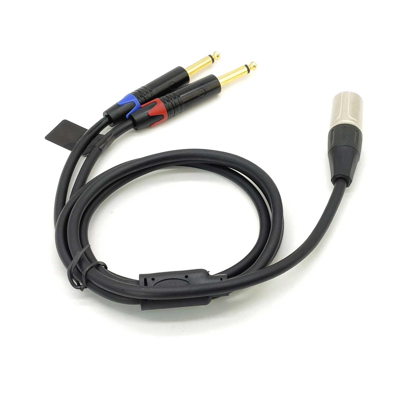 Amazon.co.jp: XLR オス - デュアル 6.35mm オス ステレオ マイク