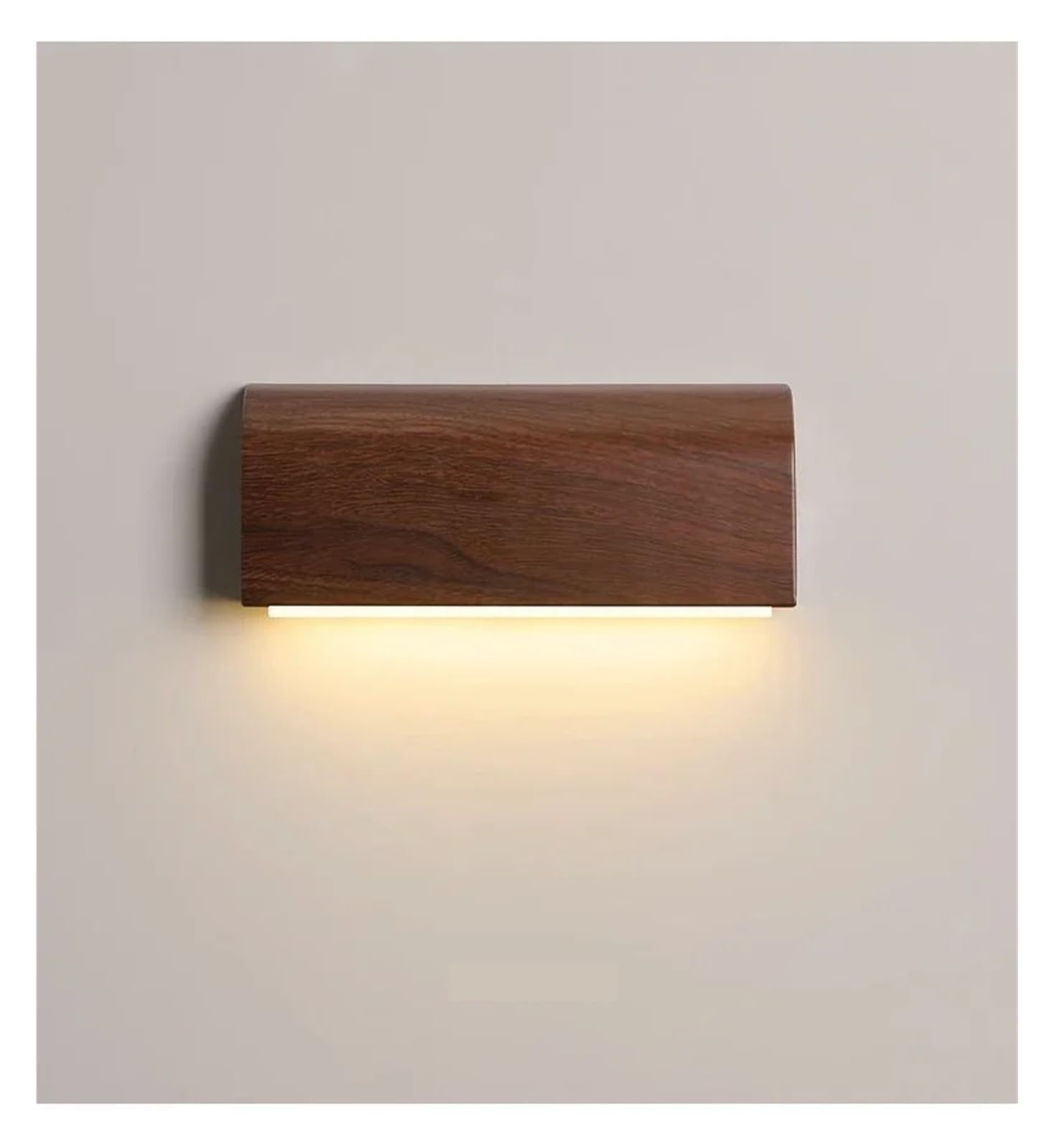 ITOSUI Nordic Style Living Room Wall Light Indoor Corridor Aisle Minimalist Walnut Wood Color Bedside Wall Lamp Dimming Fixture(Walnut Color) (Log Color) (Walnut Color)