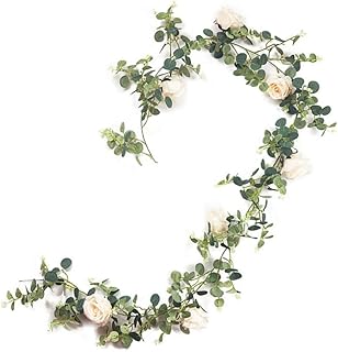 VALICLUD Künstliche Rattan Rosenranke Hängende Wanddeko für Hochzeit Party Wohnaccessoires Deko mit Natürlichem Look und Flexibler Formgestaltung Umweltfreundlich und Geruchlos