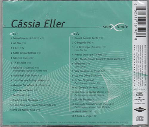 Cássia Eller - Cd Sem Limite - 30 Sucessos - 2001 - Duplo