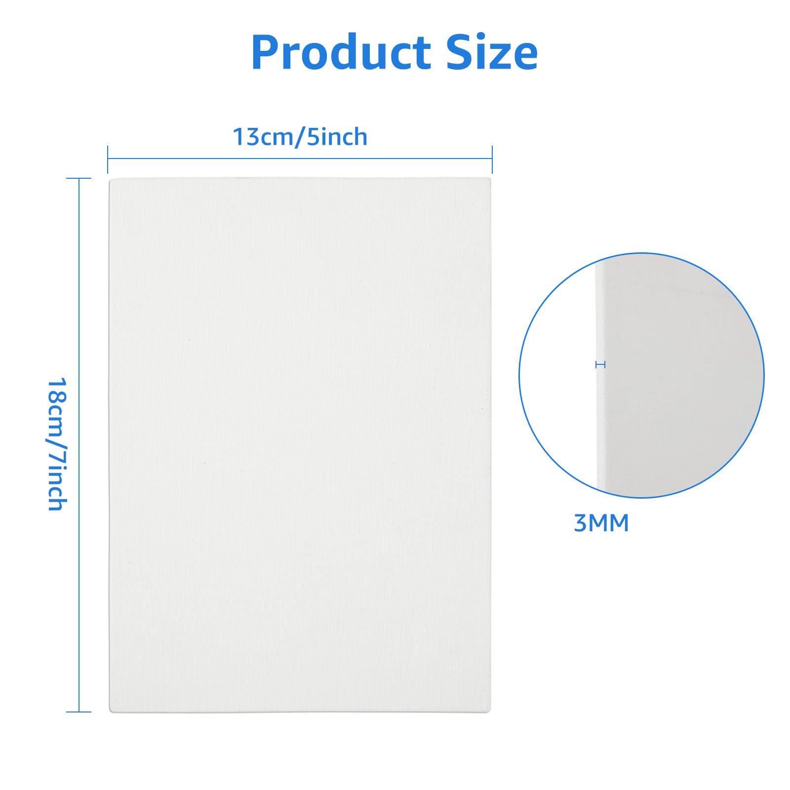APACALI 24 PCS Blank Canvas, 5 x 7 Inch (13 x 18cm) Canvases for Painting Mini Canvas Boards - Image 2